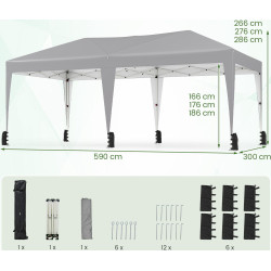 Pavilion de gradina Costway NP12562GR (Gray) Thumb