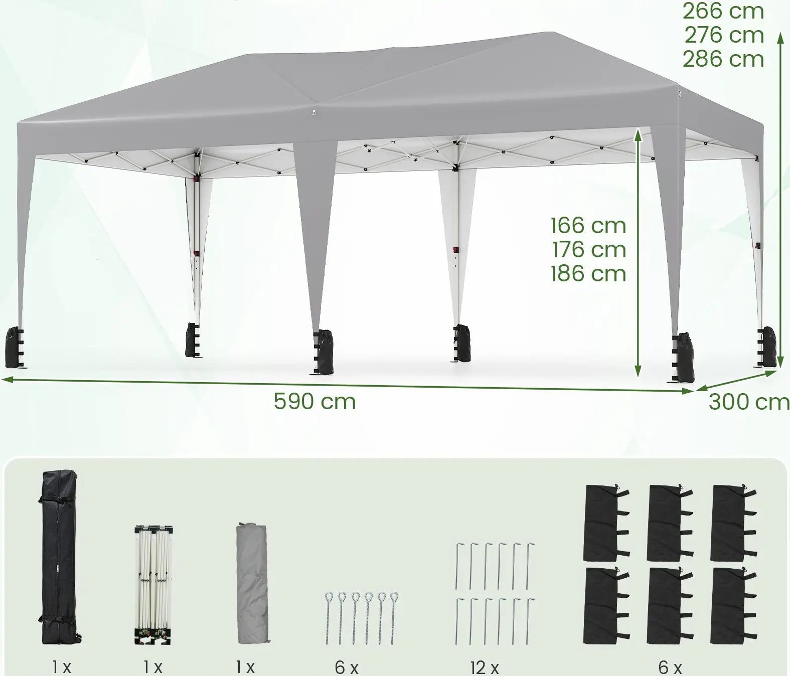 Pavilion de gradina Costway NP12562GR (Gray) - 3