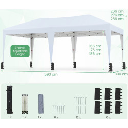 Pavilion de gradina Costway NP12562WH (White) Thumb