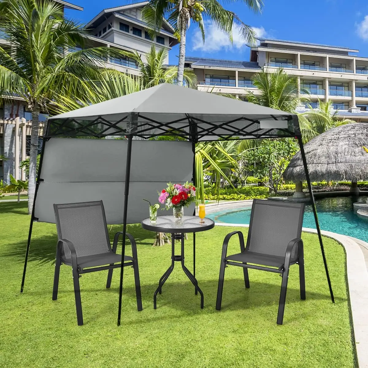 Pavilion de gradina Costway OP70298GR (Grey) - 4