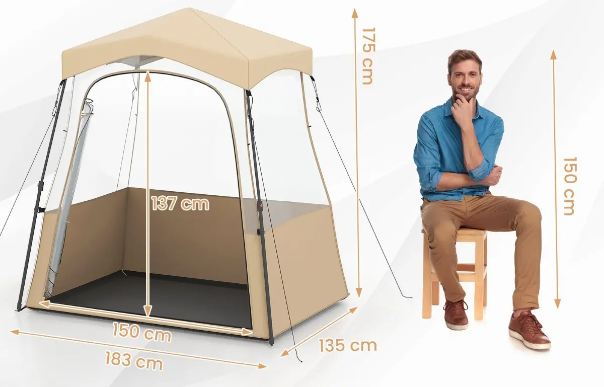 Pavilion de gradina Costway NP12775SA (Brown) - 2