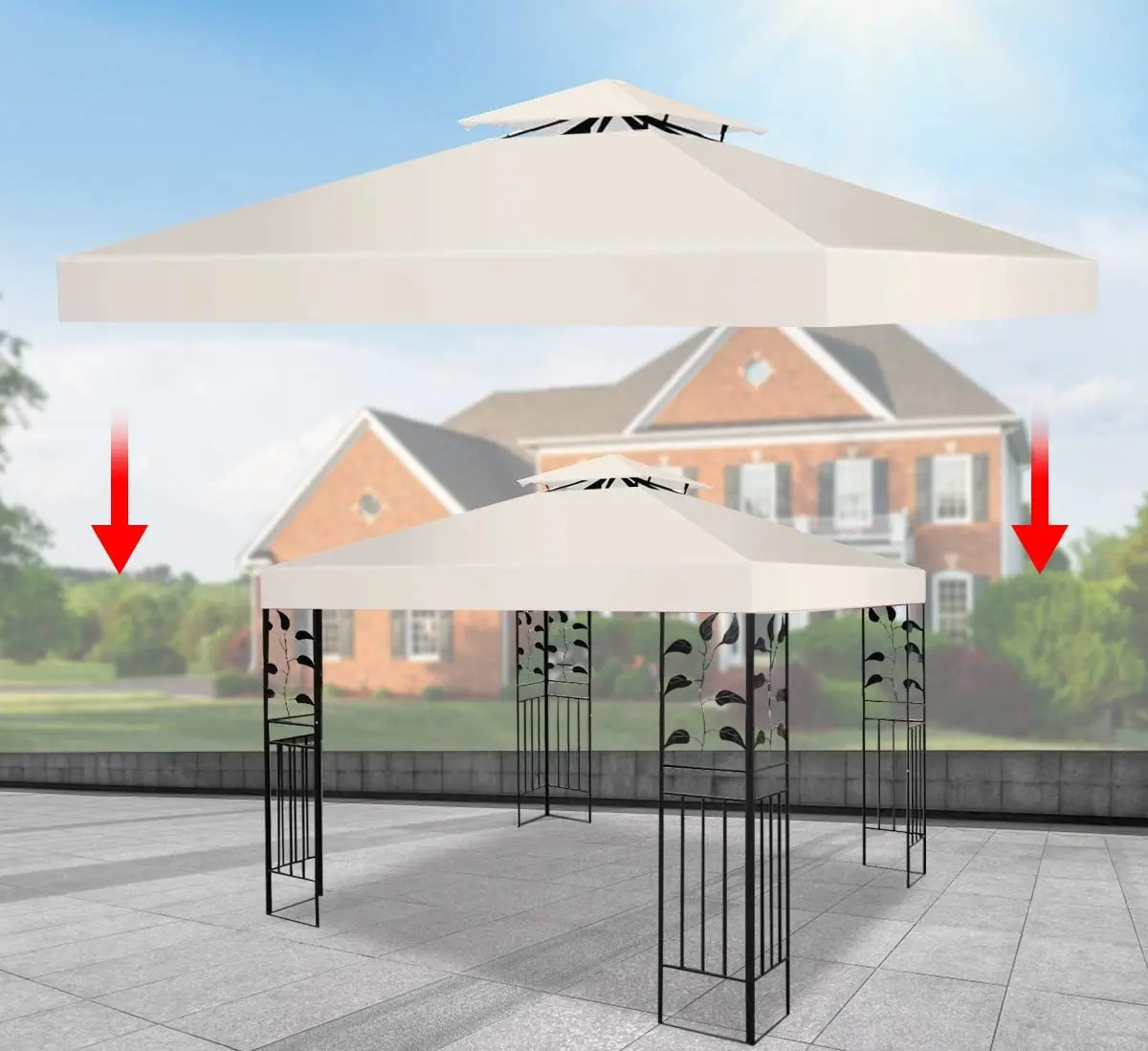 Copertina pentru foisor de gradina Costway NP12535BE (Beige) - 2