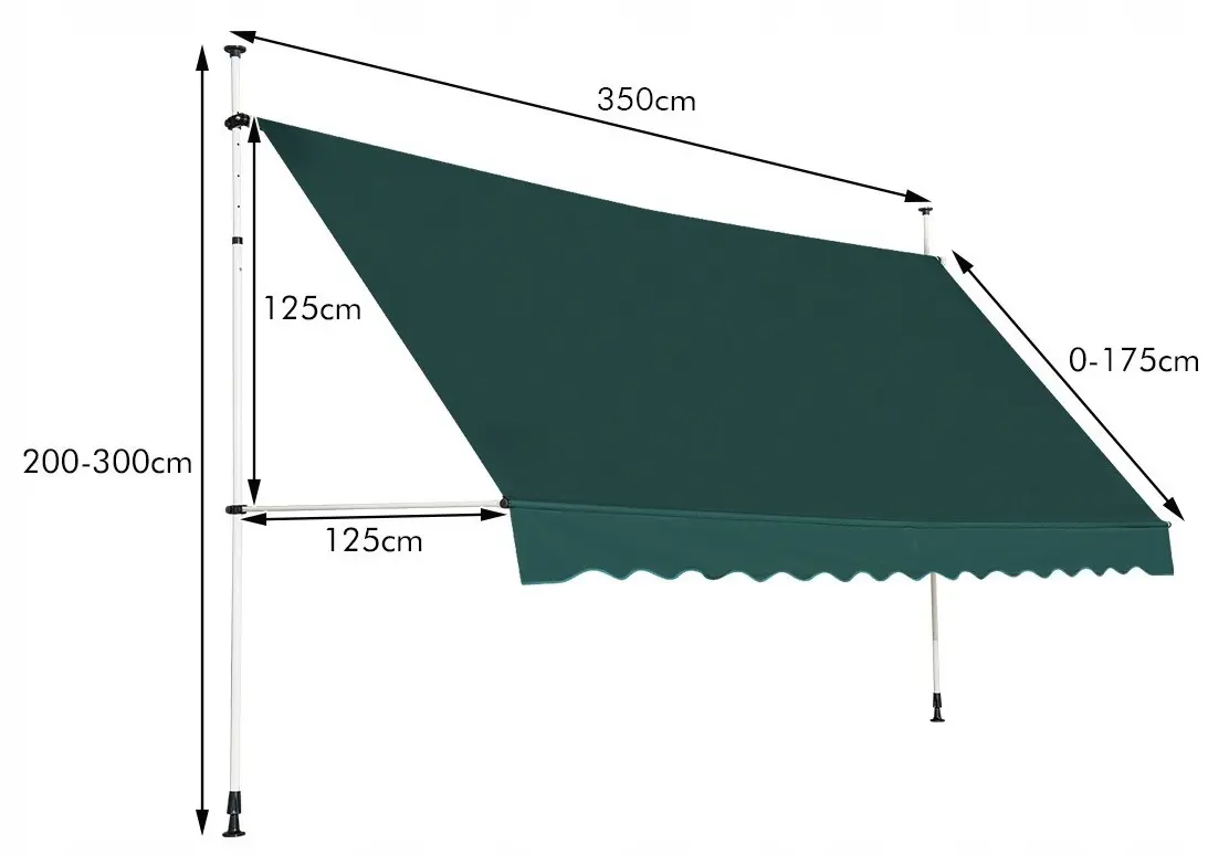 Copertina de perete Costway NP11536LS (Green) - 2