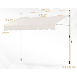 Тент пристенный Costway NP12433WH (White) Thumb