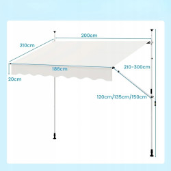 Маркиза Costway NP12436WH (White) Thumb