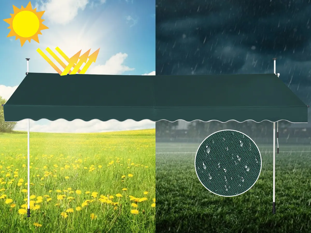 Тент пристенный Costway OP70315LS (Green) - 3