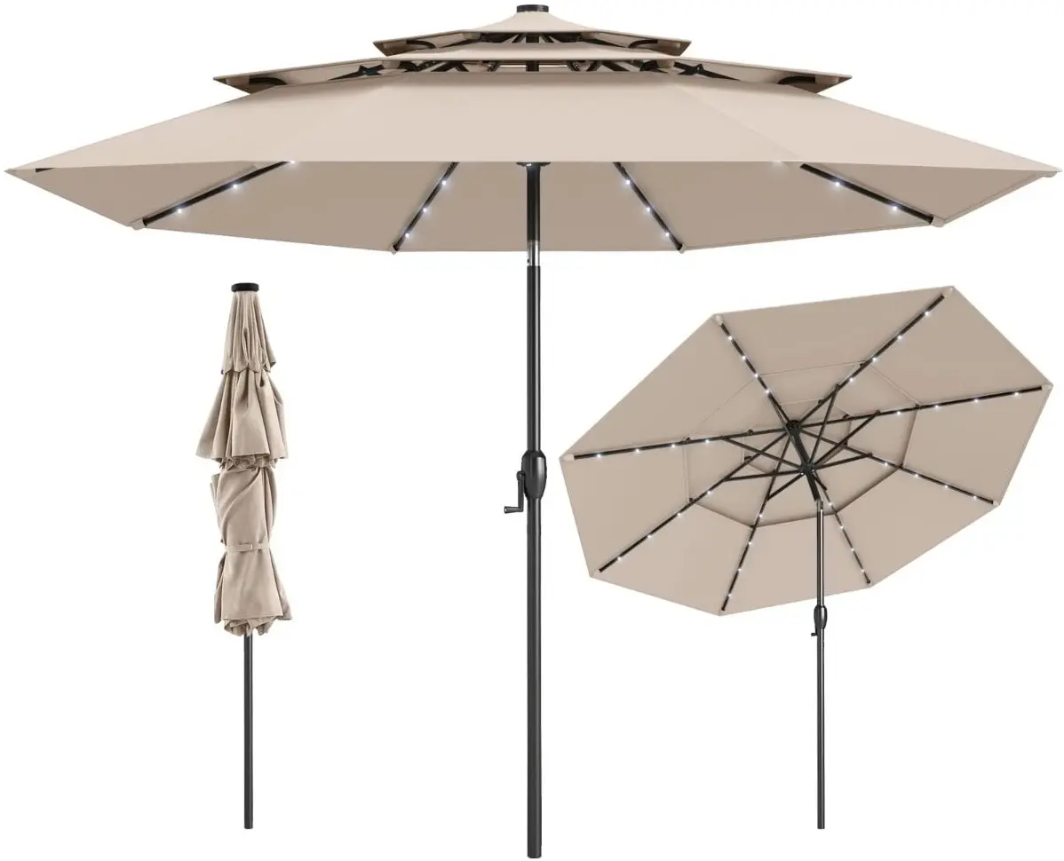 Umbrela de soare Costway NP11543MS (Beige) - 2
