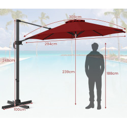 Umbrela de soare Costway NP11552RD (Red) Thumb