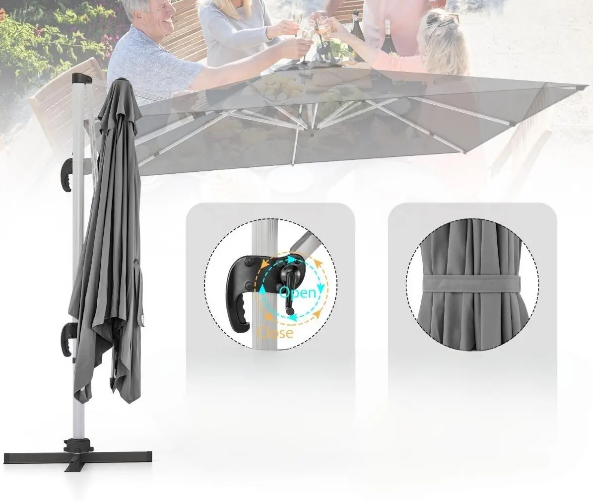 Зонт от солнца Costway NP11584GR (Grey)