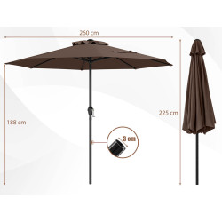 Umbrela de soare Costway NP12130CF (Brown) Thumb