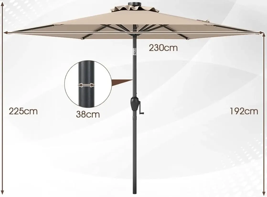 Umbrela de soare Costway NP12190BE (Beige) - 3