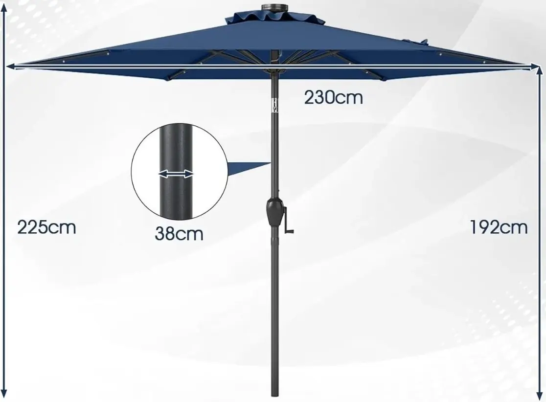 Umbrela de soare Costway NP12190NY (Navy Blue) - 2