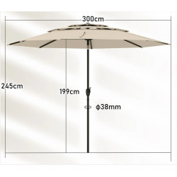 Umbrela de soare Costway NP12191MS (Beige) Thumb