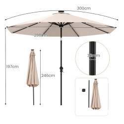 Umbrela de soare Costway NP12388BE (Beige) Thumb
