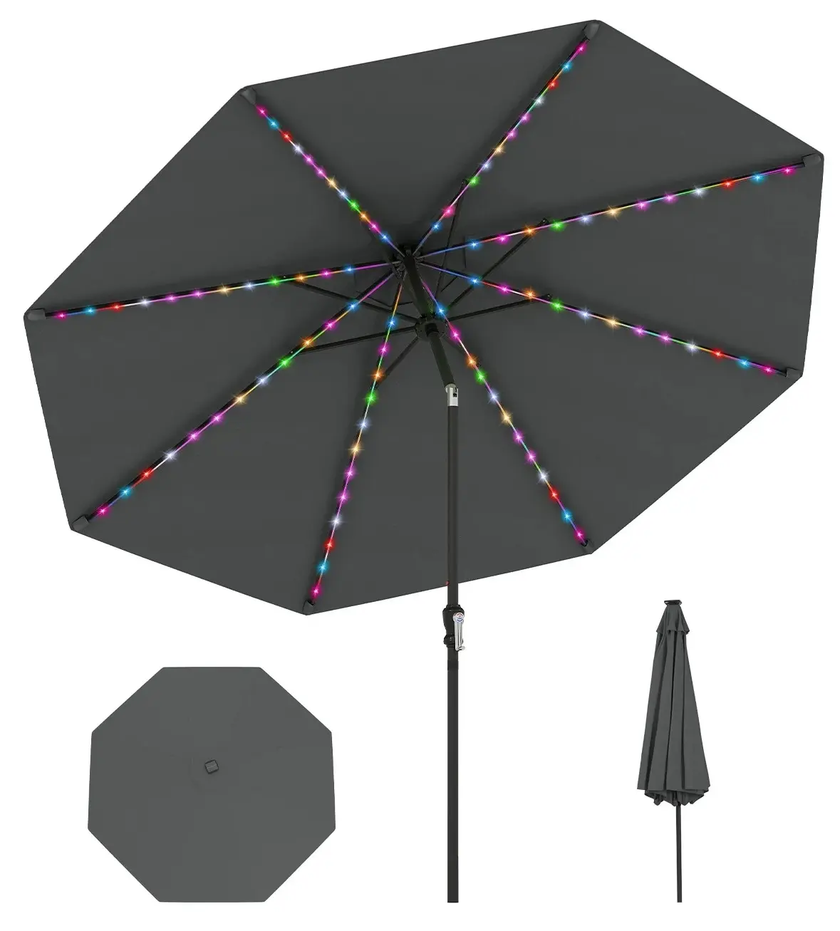 Umbrela de soare Costway NP12388GR (Grey) - 2