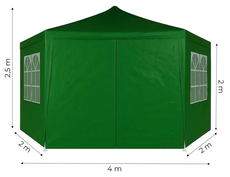 Садовый павильон Modern Home PAW-2X2X2-W-GR (Green) - 4