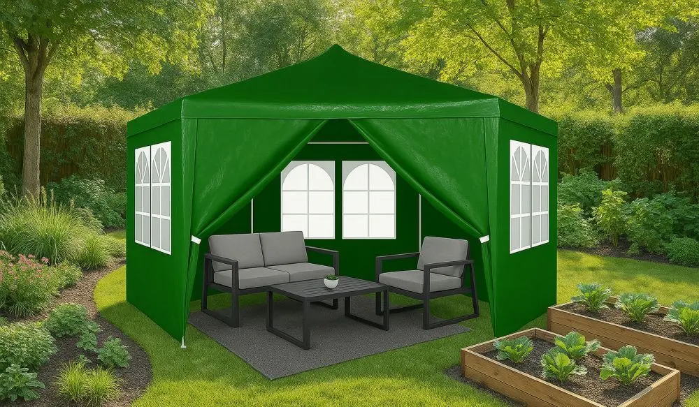 Садовый павильон Modern Home PAW-2X2X2-W-GR (Green) - 5