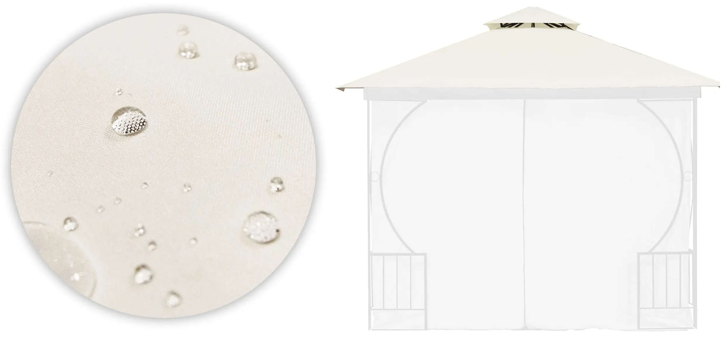 Крыша для для садового павильона MultiGarden 1701-C3X3 (Beige) - 2