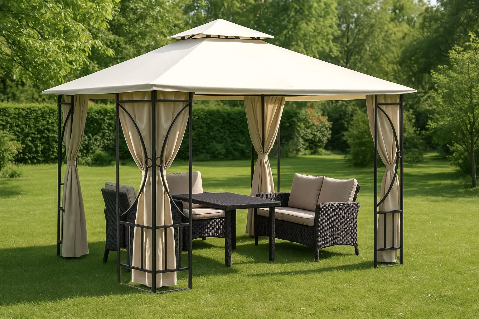 Крыша для для садового павильона MultiGarden 1701-C3X3 (Beige) - 4