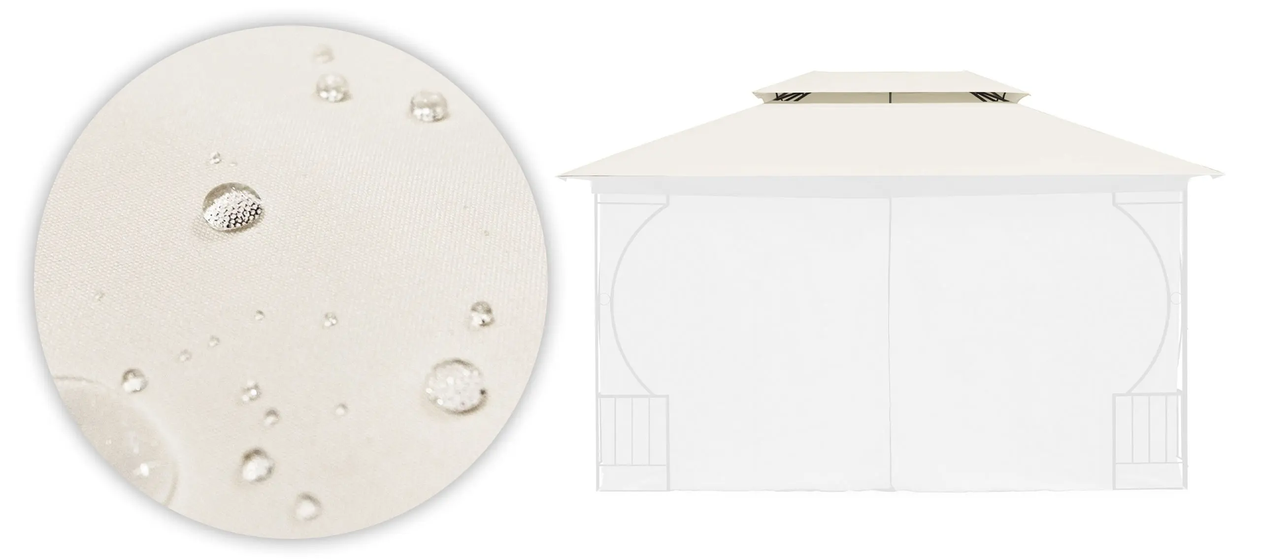 Крыша для для садового павильона MultiGarden 1701-C3X4 (Beige) - 2