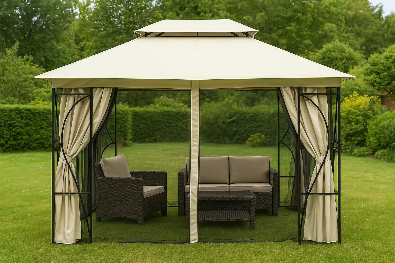 Крыша для для садового павильона MultiGarden 1701-C3X4 (Beige) - 5