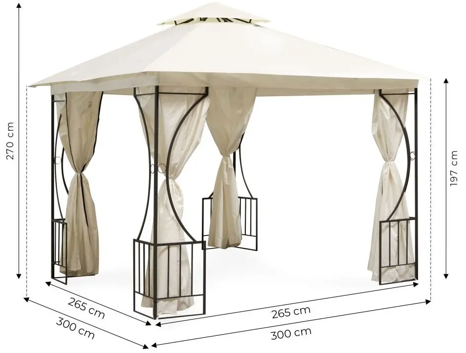 Pavilion de gradina Multi Garden 1701M 3X3 M+S (Beige) - 3