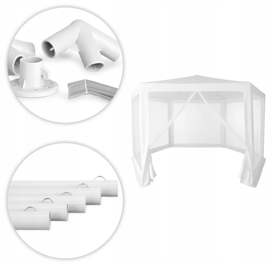 Pavilion de gradina Multi Garden PAW-2X2X2-N-W (White)