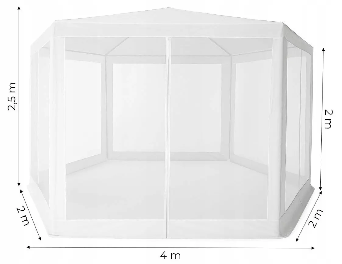 Pavilion de gradina Multi Garden PAW-2X2X2-N-W (White)