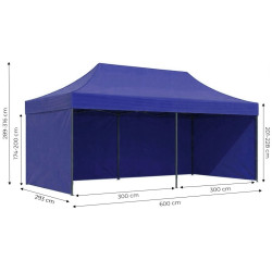 Pavilion de gradina MultiGarden PAW-FGC-3X6-8 3x6 (Blue) Thumb