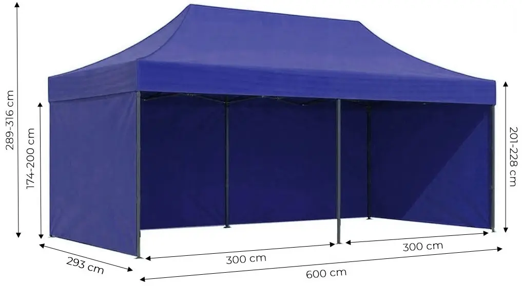 Pavilion de gradina MultiGarden PAW-FGC-3X6-8 3x6 (Blue) - 6