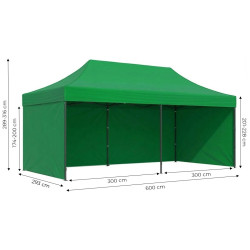 Pavilion de gradina MultiGarden PAW-FGC-3X6-9 3x6 (Green) Thumb