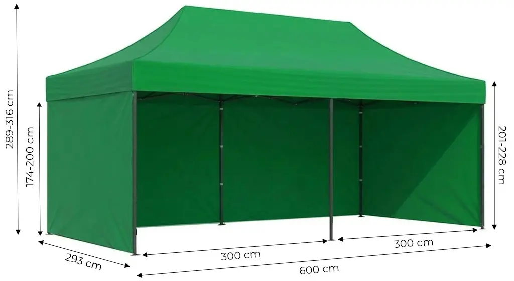 Pavilion de gradina MultiGarden PAW-FGC-3X6-9 3x6 (Green) - 7