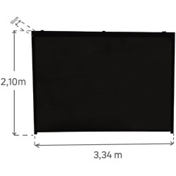 Perete lateral pentru pavilion Naterial Clima 334x210 (Gray) Thumb