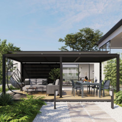Perete lateral pentru pavilion Naterial Clima 334x210 (Gray) Thumb