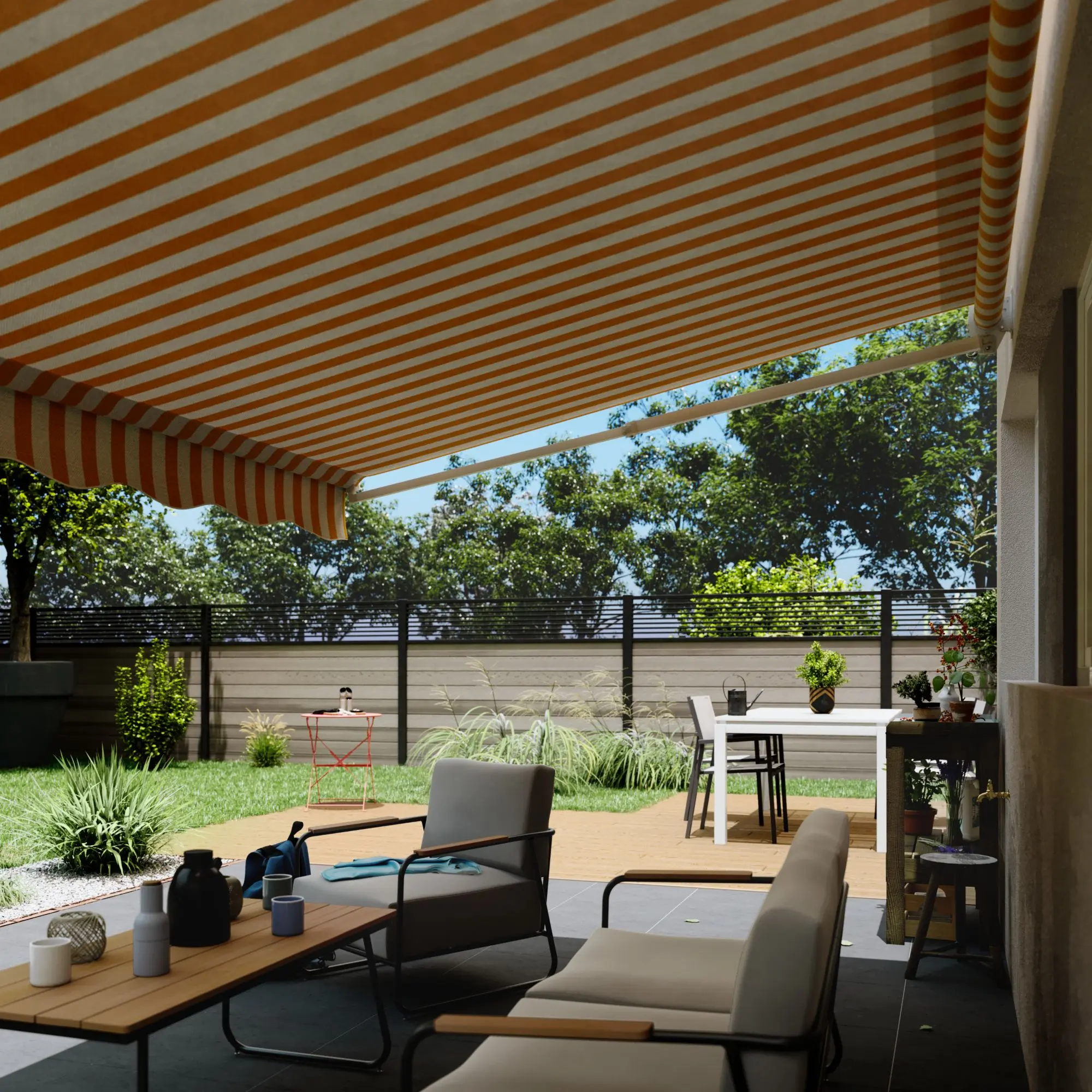 Copertina retractabila Naterial 2.5x2m (White/Yellow) - 8