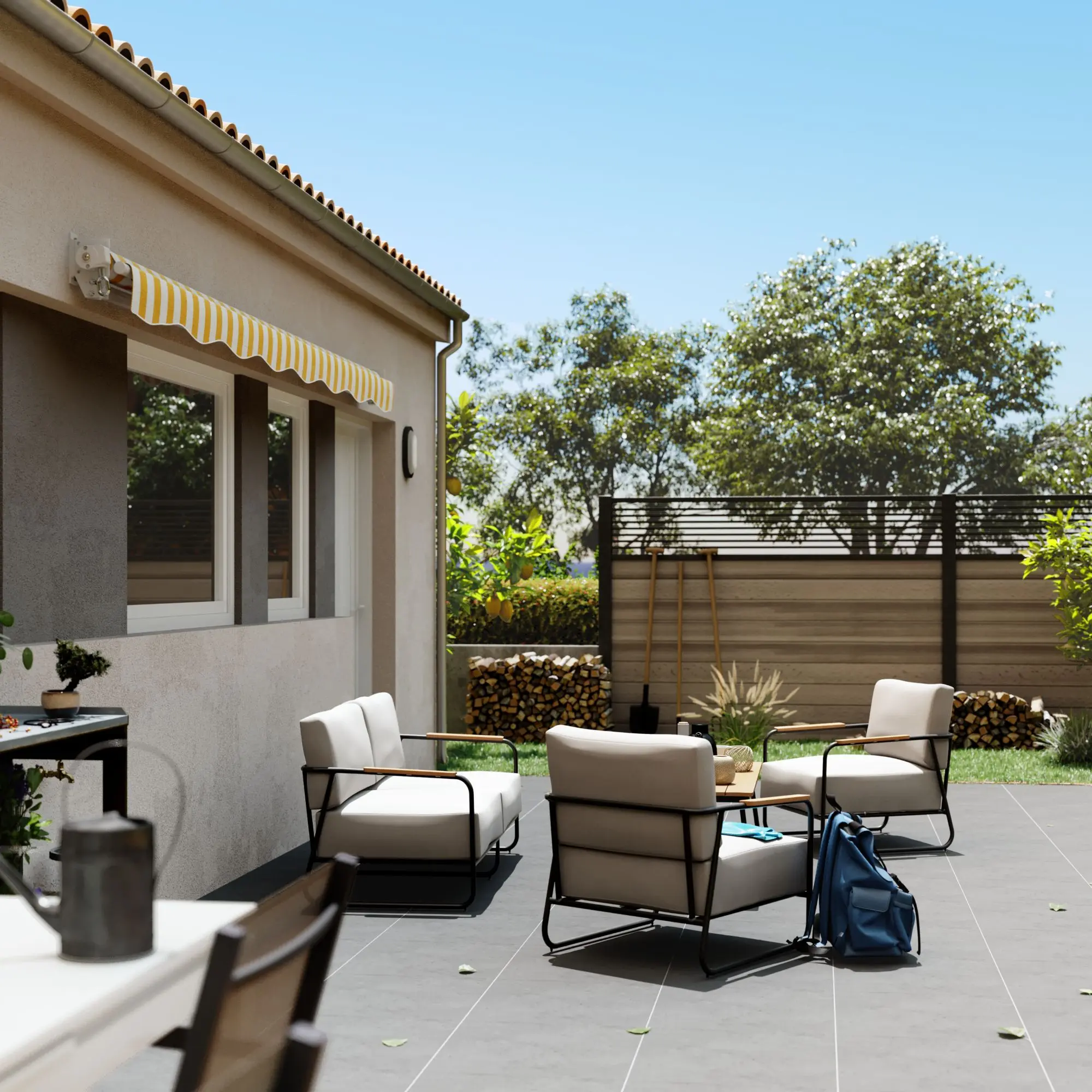 Copertina retractabila Naterial 2.5x2m (White/Yellow) - 9