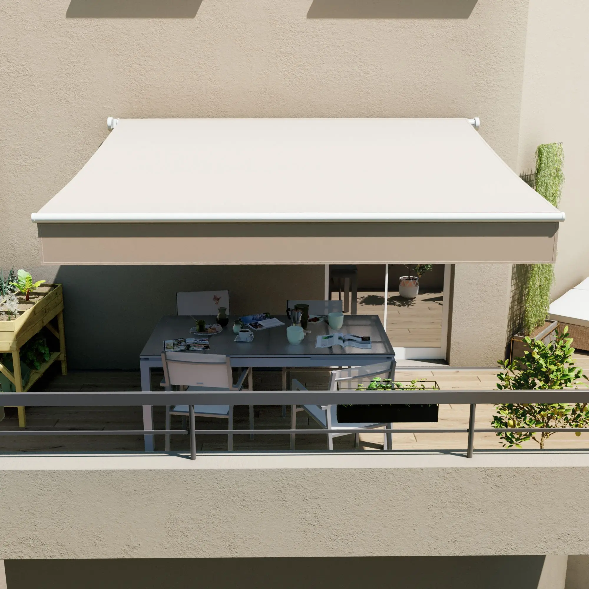 Copertina retractabila Naterial Calima 3.95x3m (Beige) - 6