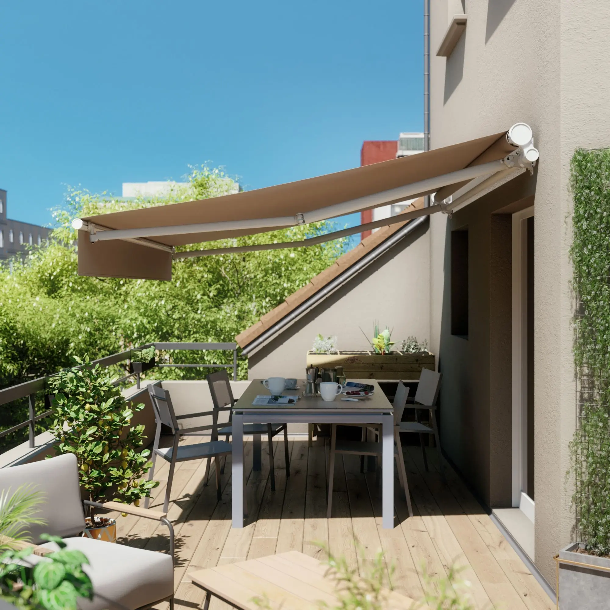 Copertina retractabila Naterial Calima 3.95x3m (Beige) - 7