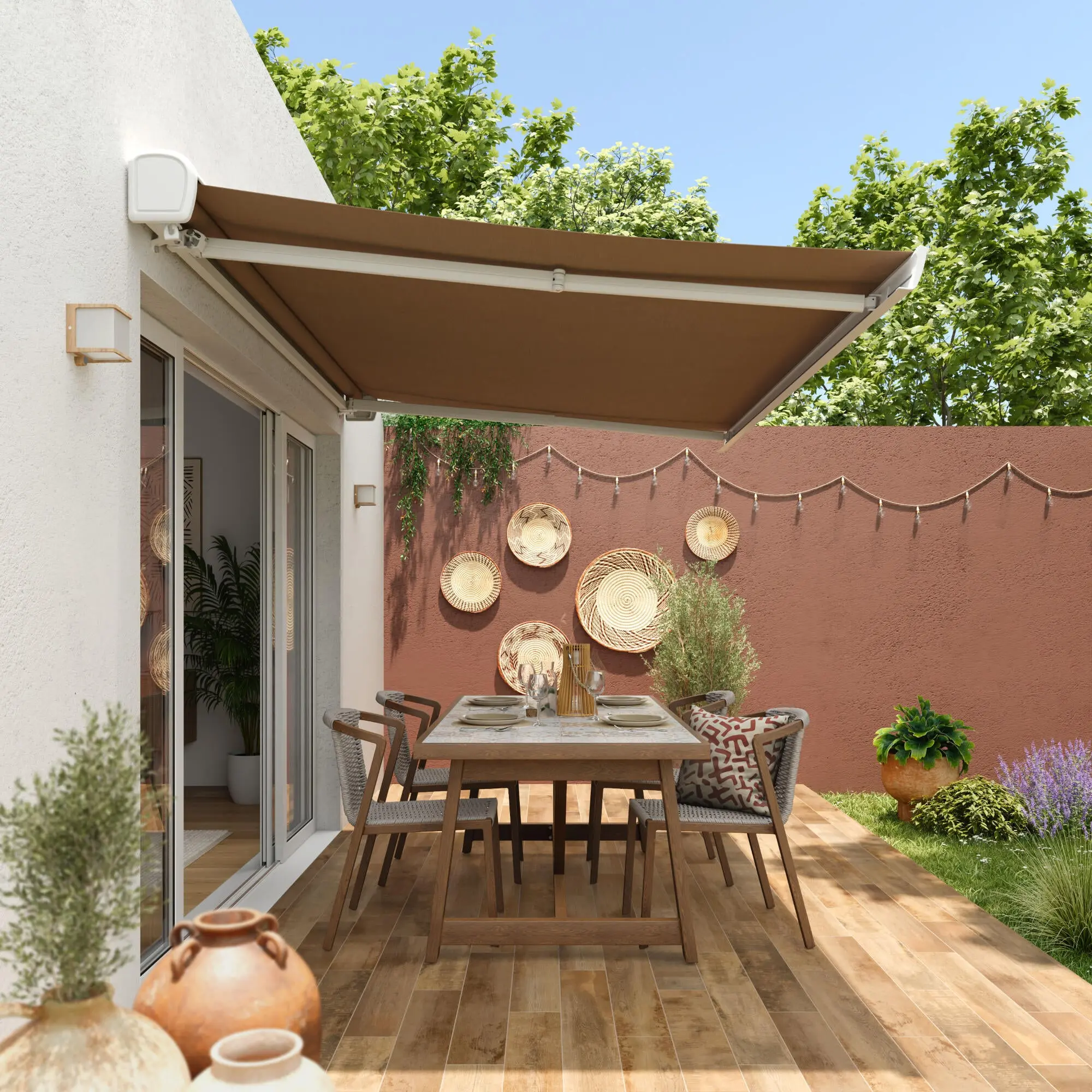 Маркиза выдвижная Naterial Zefir 3.95x3m (Brown) - 6
