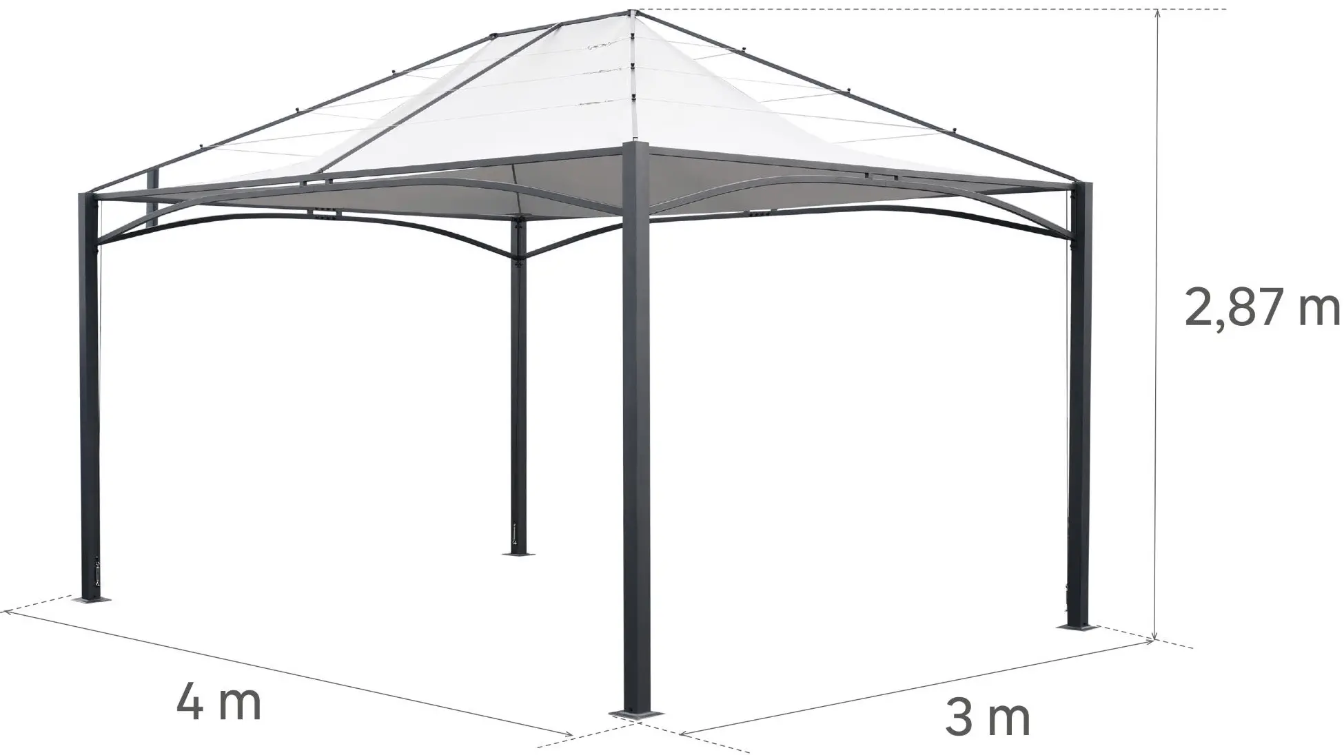 Пергола Naterial Botanica 3x4 (Light Gray) - 6
