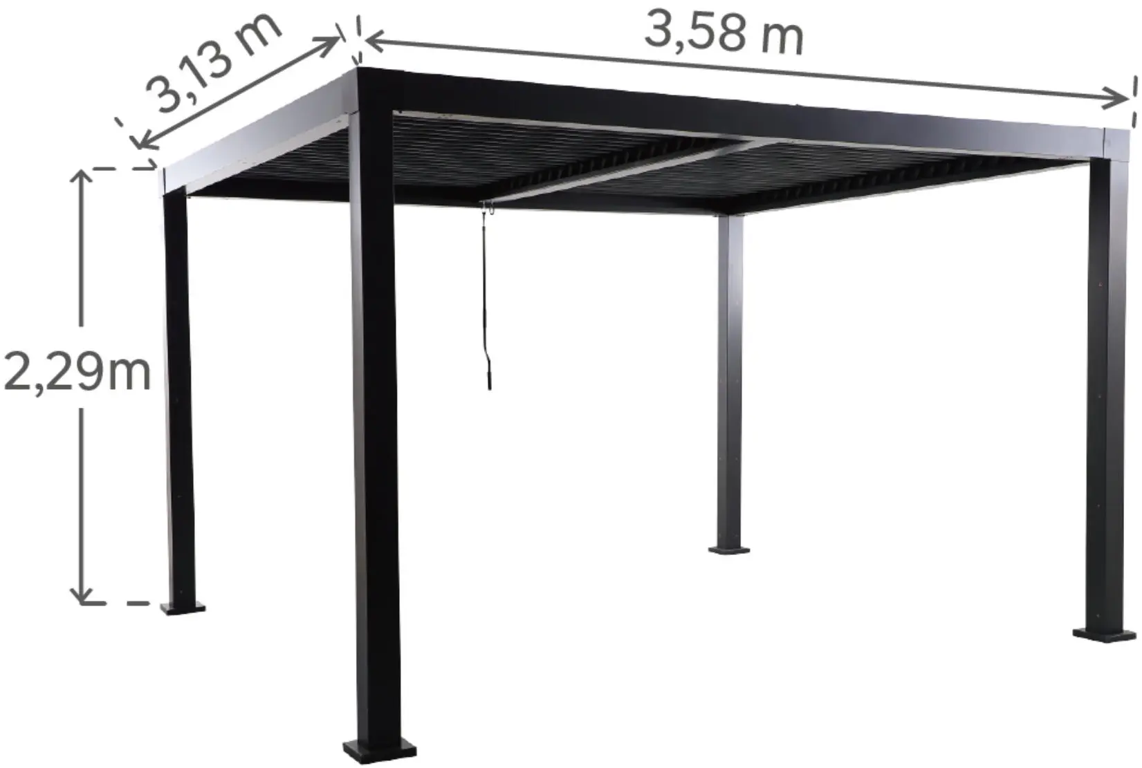 Пергола Naterial Clima 3.58x3.13 (Anthracite) - 6