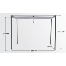 Pergola Naterial Horali 2.97x1.99m (Grey) Thumb