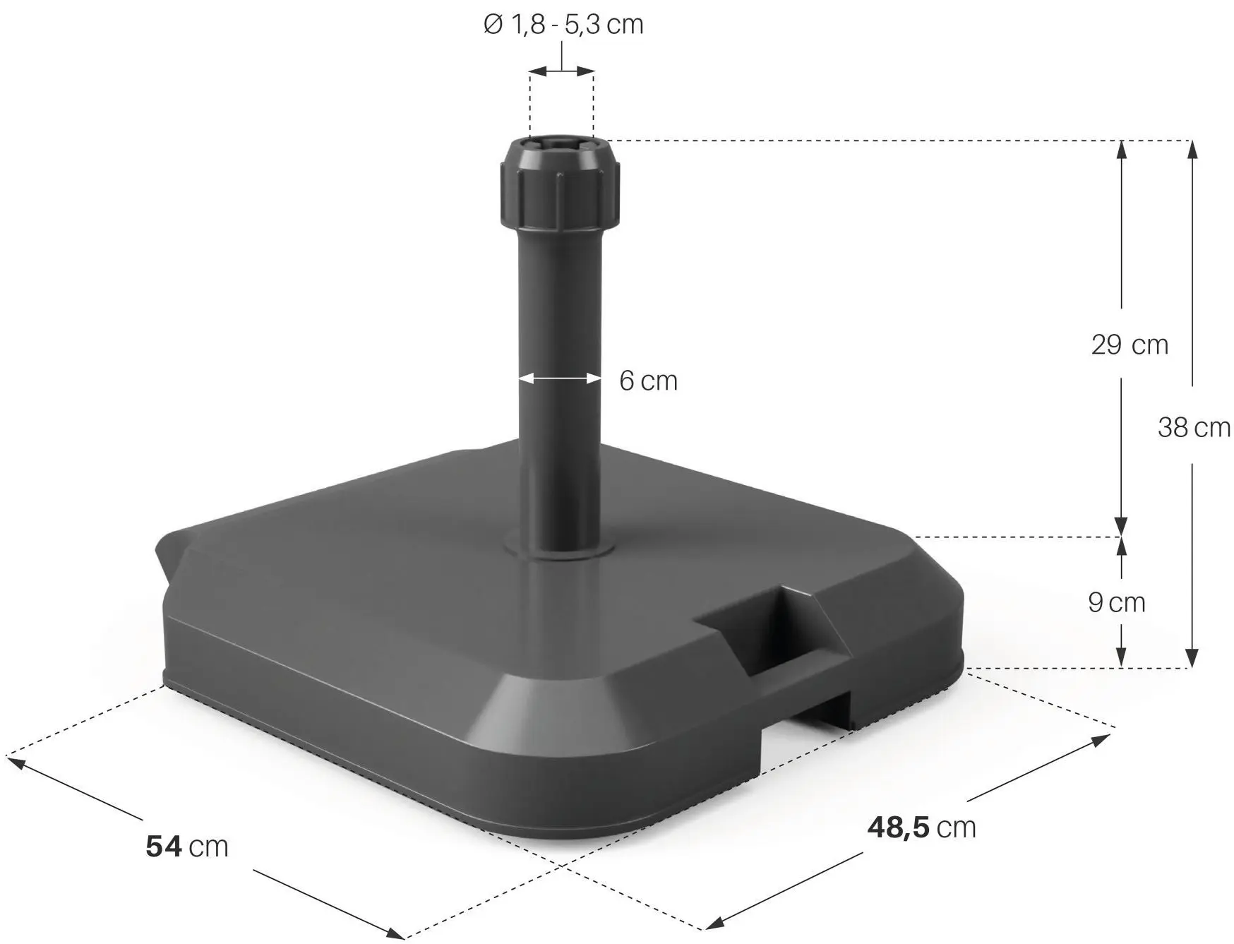 Подставка для зонта Naterial 54x48.5cm (Anthracite) - 9