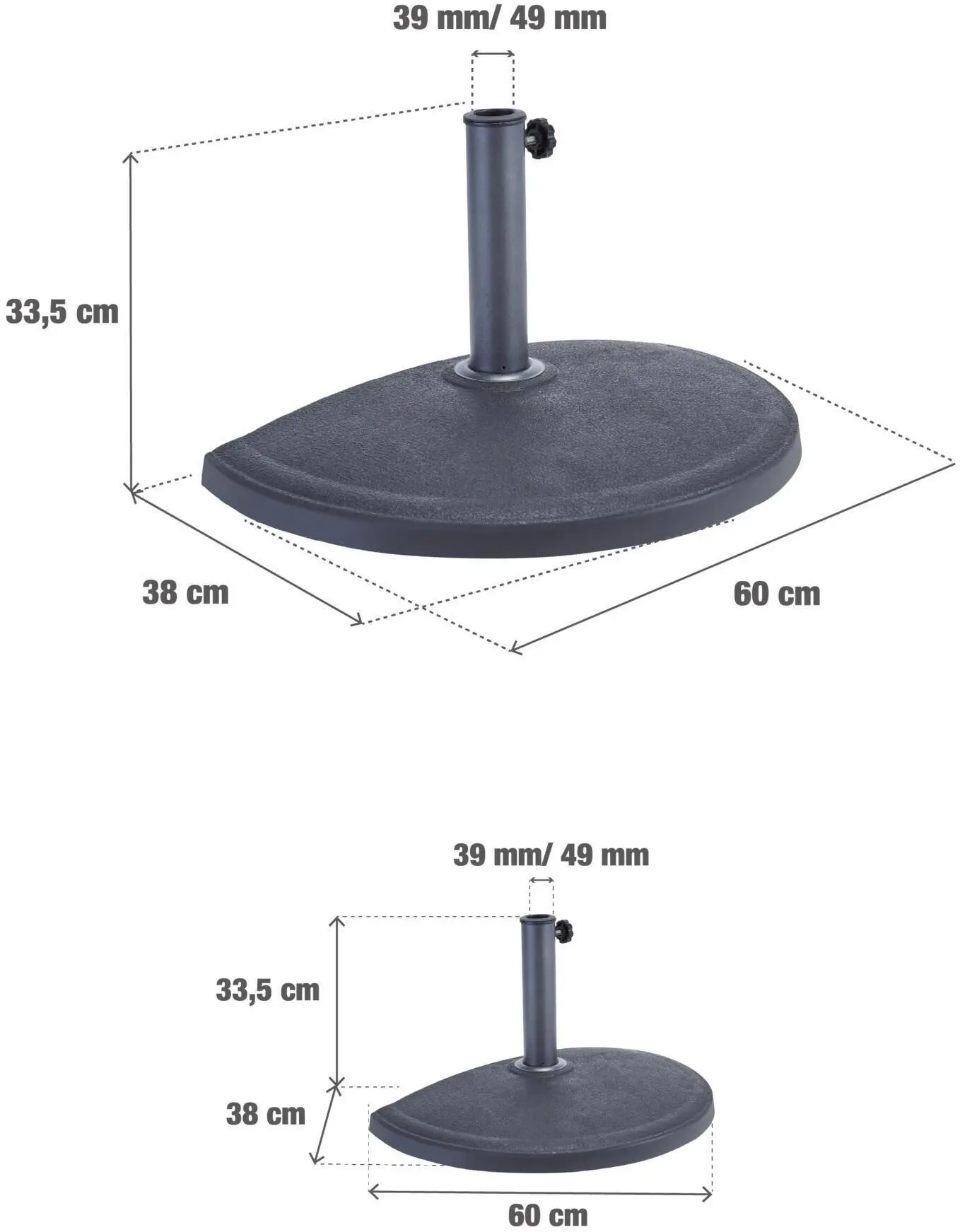 Suport pentru umbrela Naterial Rox 38x60cm (Anthracite) - 6