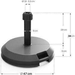 Подставка для зонта Naterial Sun 47cm (Black) Thumb