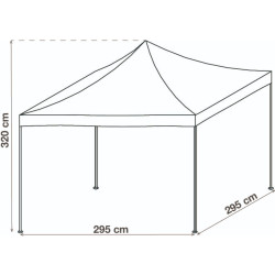 Садовый павильон Naterial Bora 2.95x2.95m (White) Thumb