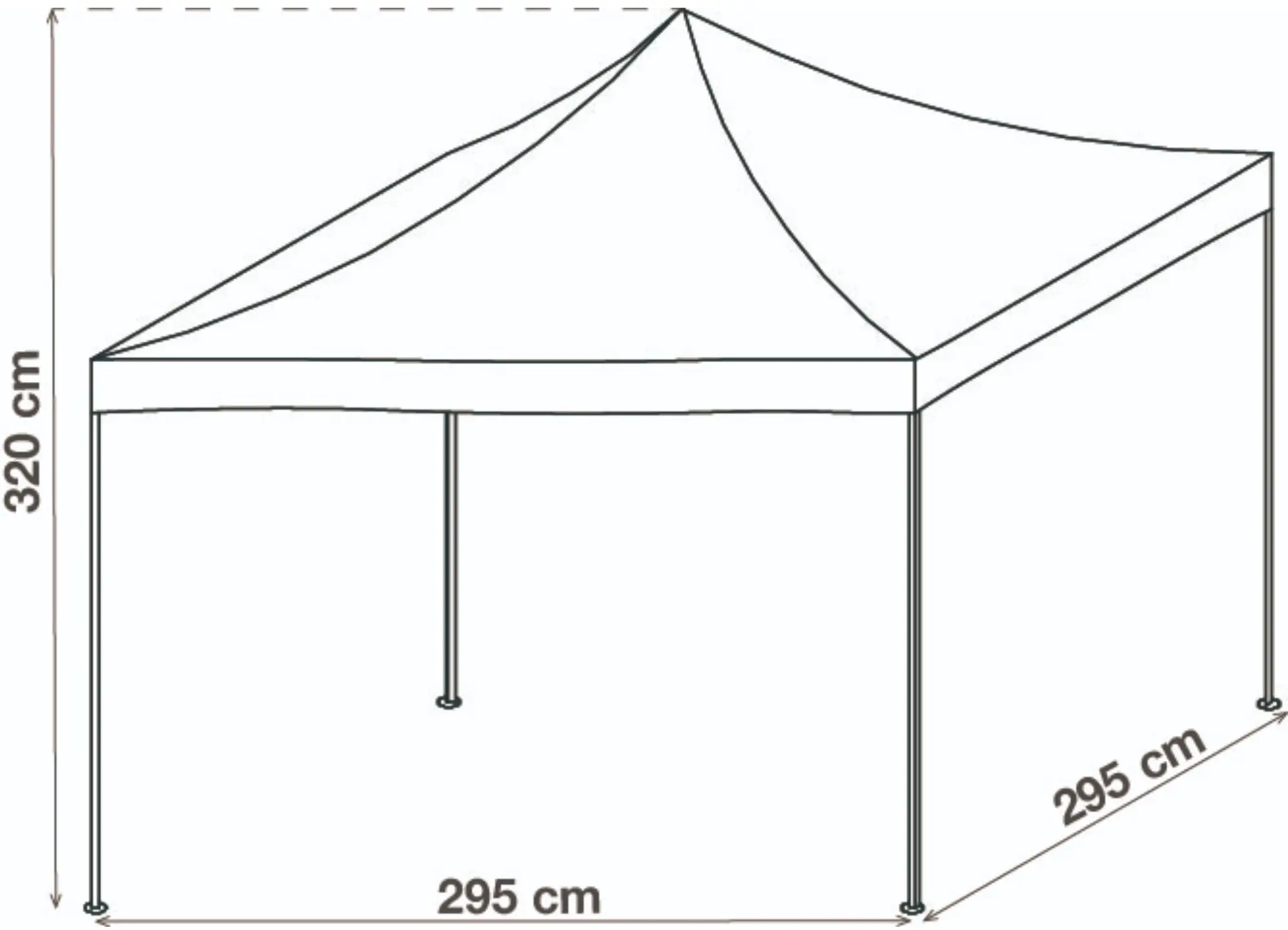 Садовый павильон Naterial Bora 2.95x2.95m (White) - 6