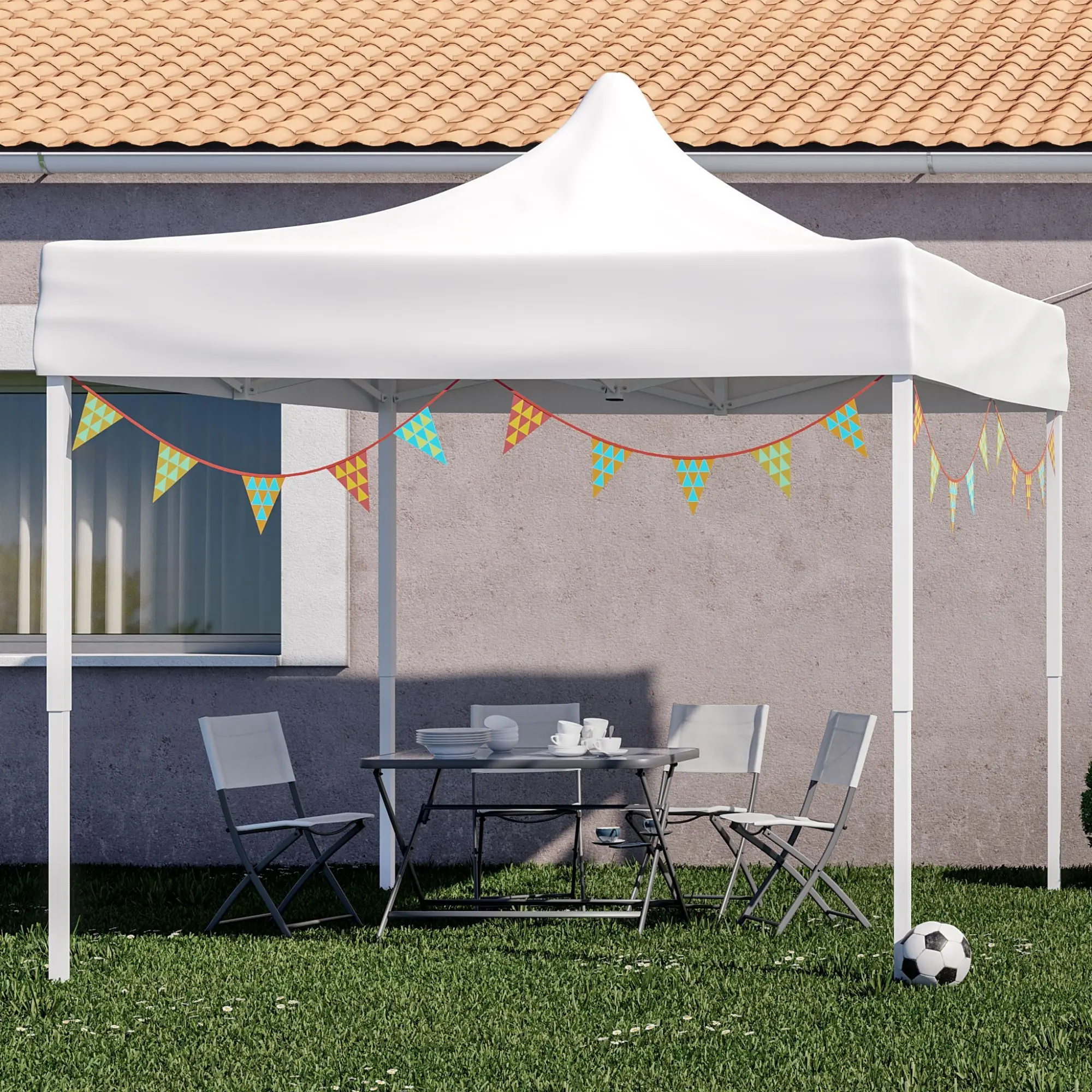 Садовый павильон Naterial Bora 2.95x2.95m (White) - 8