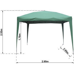 Садовый павильон Naterial Eori II 2.95х2.95m (Green) Thumb