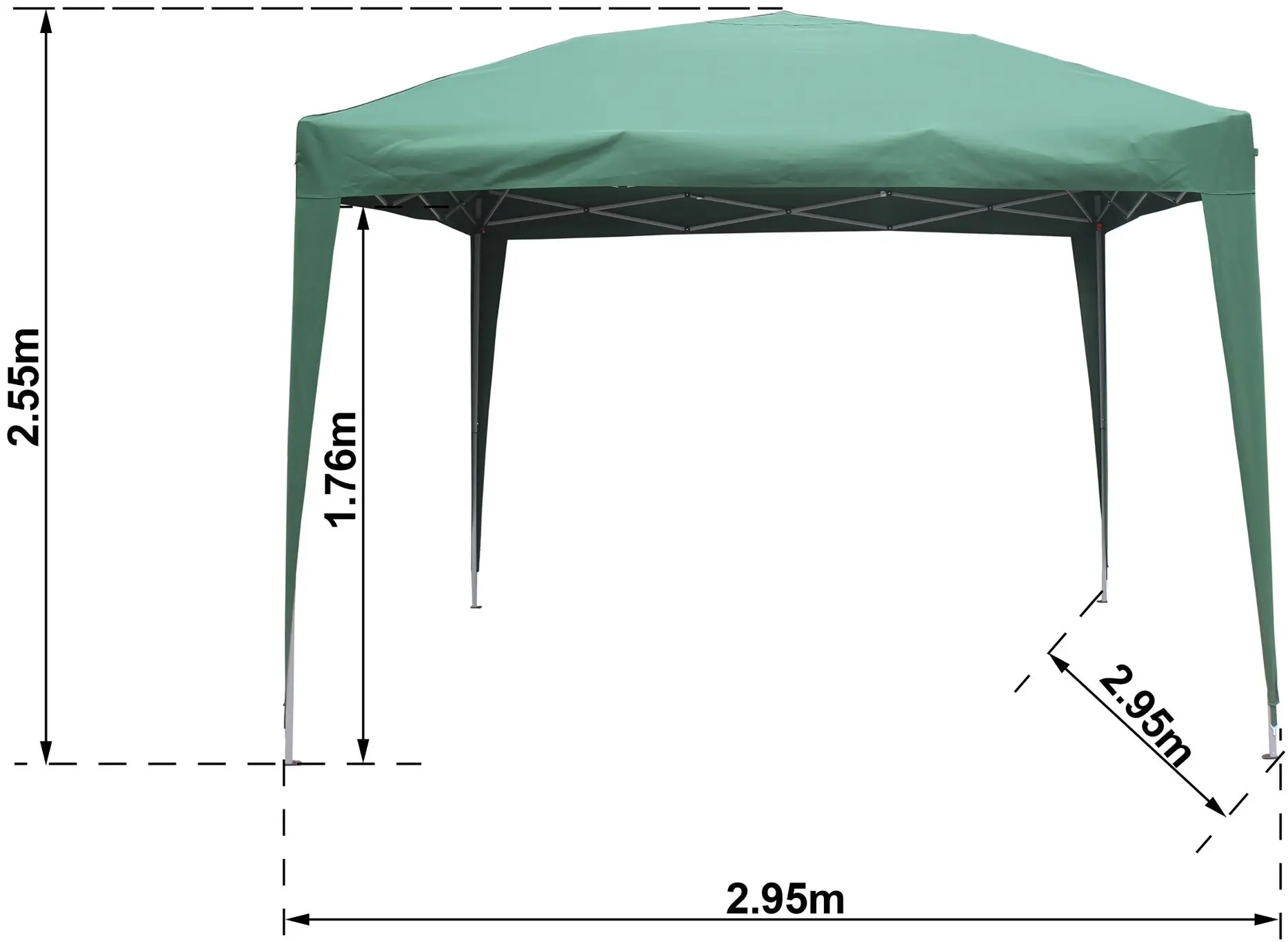 Садовый павильон Naterial Eori II 2.95х2.95m (Green) - 2